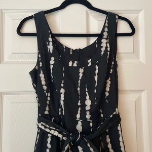 Ann Taylor dress with white dots and tie waist